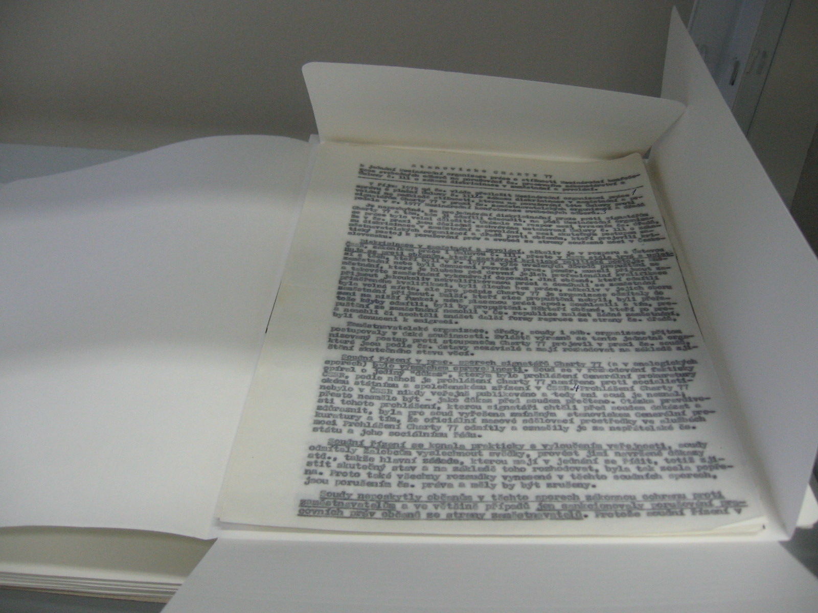 Sbírka Charta 77 - nové archivní uložení 1