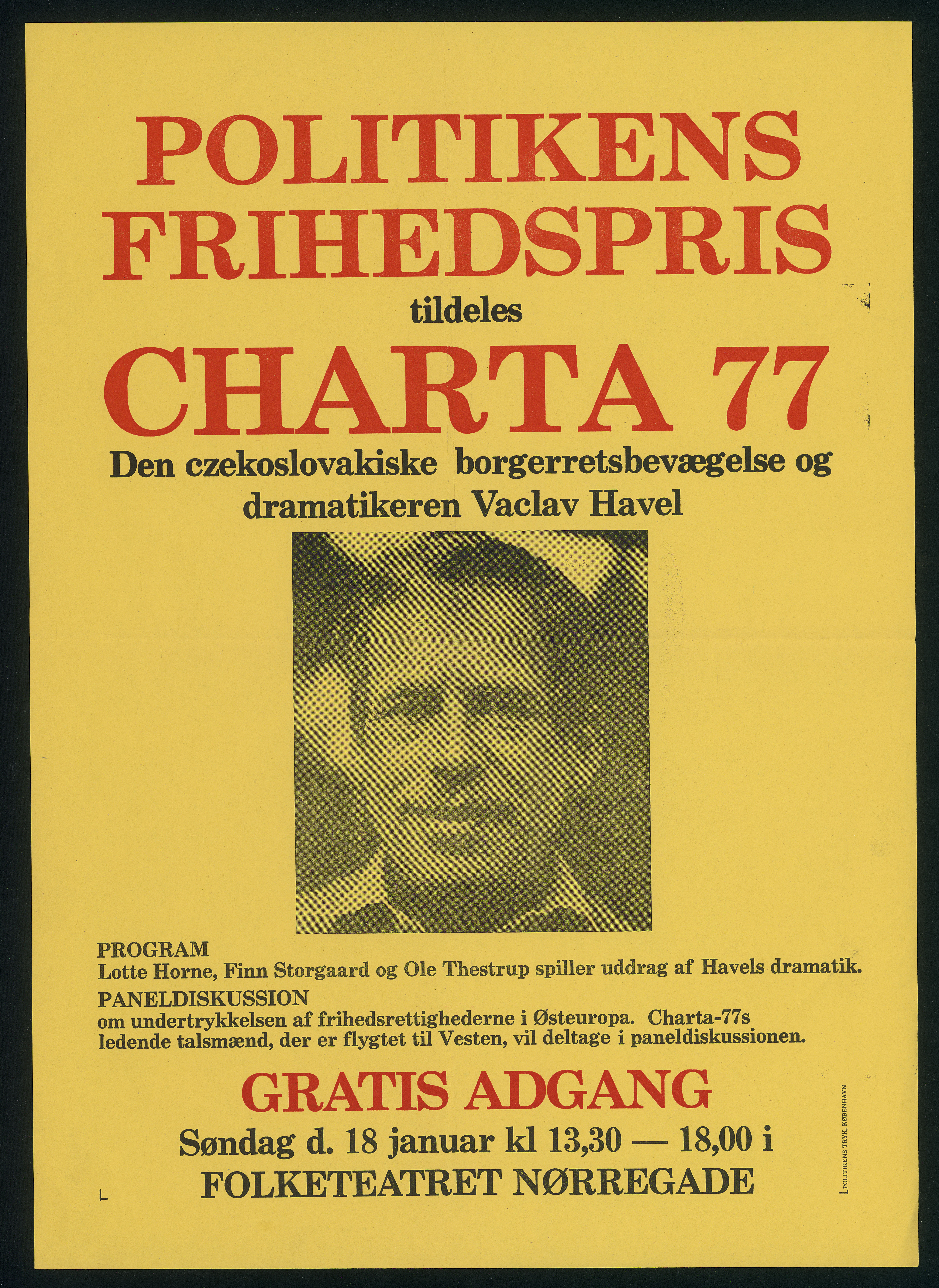 Ocenění Charty 77, Kodaň
