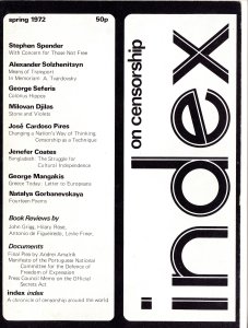 Index on Censorship, spring 1972
